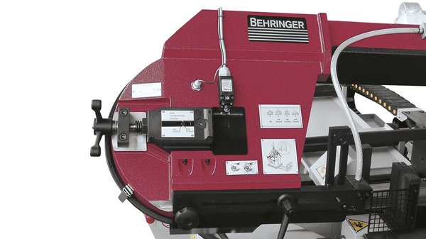 Behringer automatic bandsaw SLB240A band tension with automatic switch-off in case of band breakage