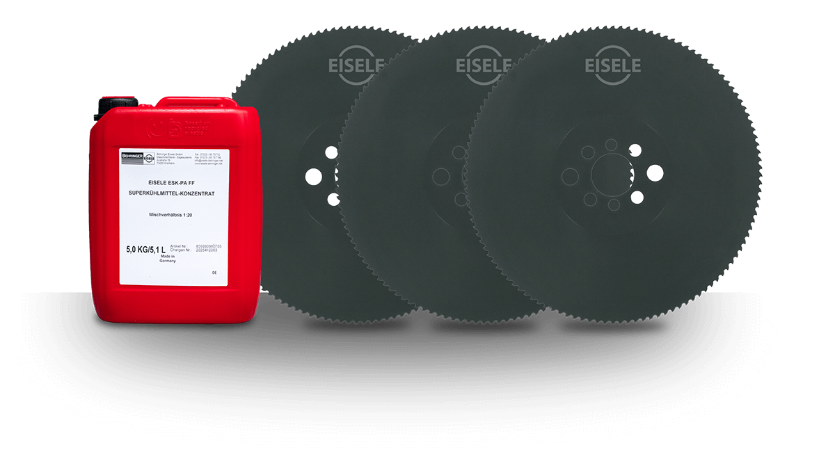 Saw blades for cutting steel and coolant