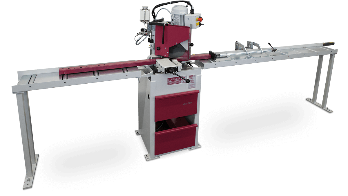 Manual measuring stop for cold saws